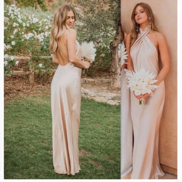 Show Me Your MuMu Dresses & Skirts - Show Me Your Mumu Jasmine Halter Maxi CH62 NWT XS